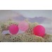 Ronde 8 - Agate de Feu givrée Fuchsia (10 pces)